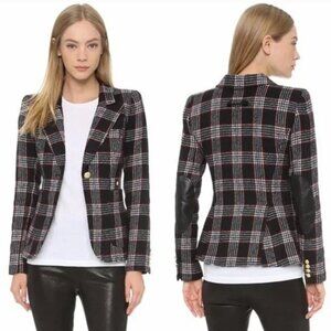 Smythe Duchess Elbow Patch Blazer in Houndstooth Plaid 6